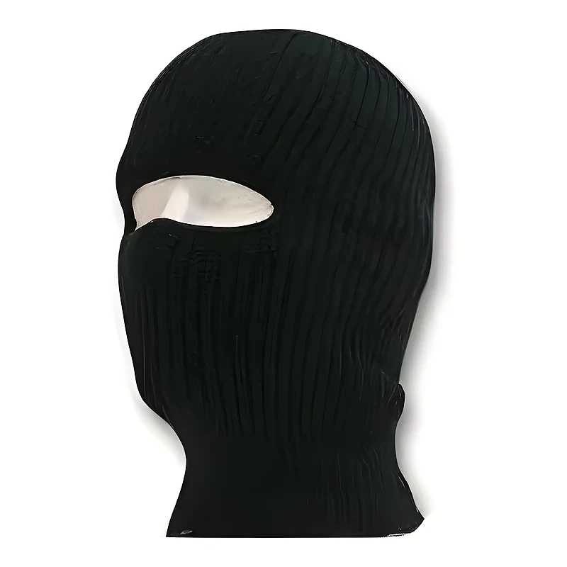 Cagoule noire à un seul trou pour la bouche