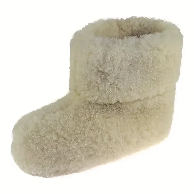Chaussons APREGGIO en mérinos blanc