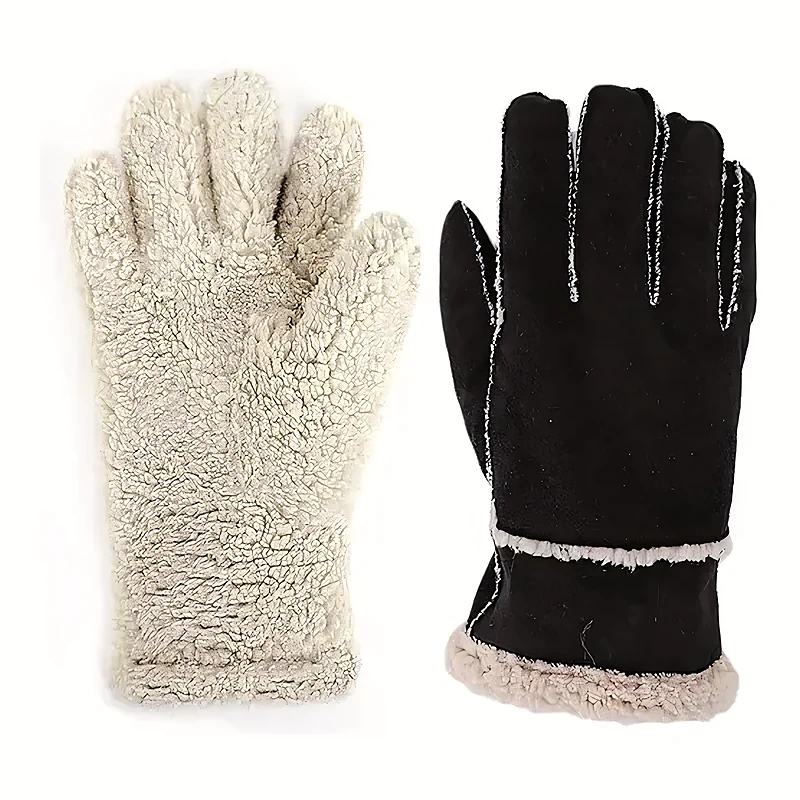 Gants YJZQ en laine chinée doublés synthétique